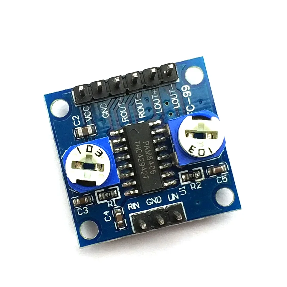 PAM8406 لوح مضخم رقمي مع مقياس الجهد 5Wx2 ستيريو