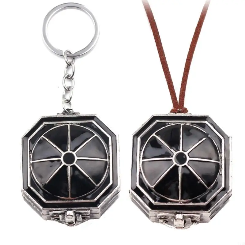 F2TD Fashionable Compass Necklace/Keychain with Accurate Directional Guidance Jewelry Accessories for Nature Explorers