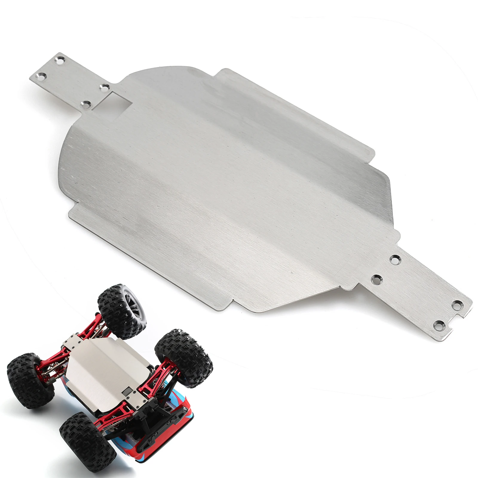 Armure de châssis en acier inoxydable pour voitures RC sans balais 1/16 MJX 16208 16207 16209 16210 V3, armure de plaque de châssis modifiée