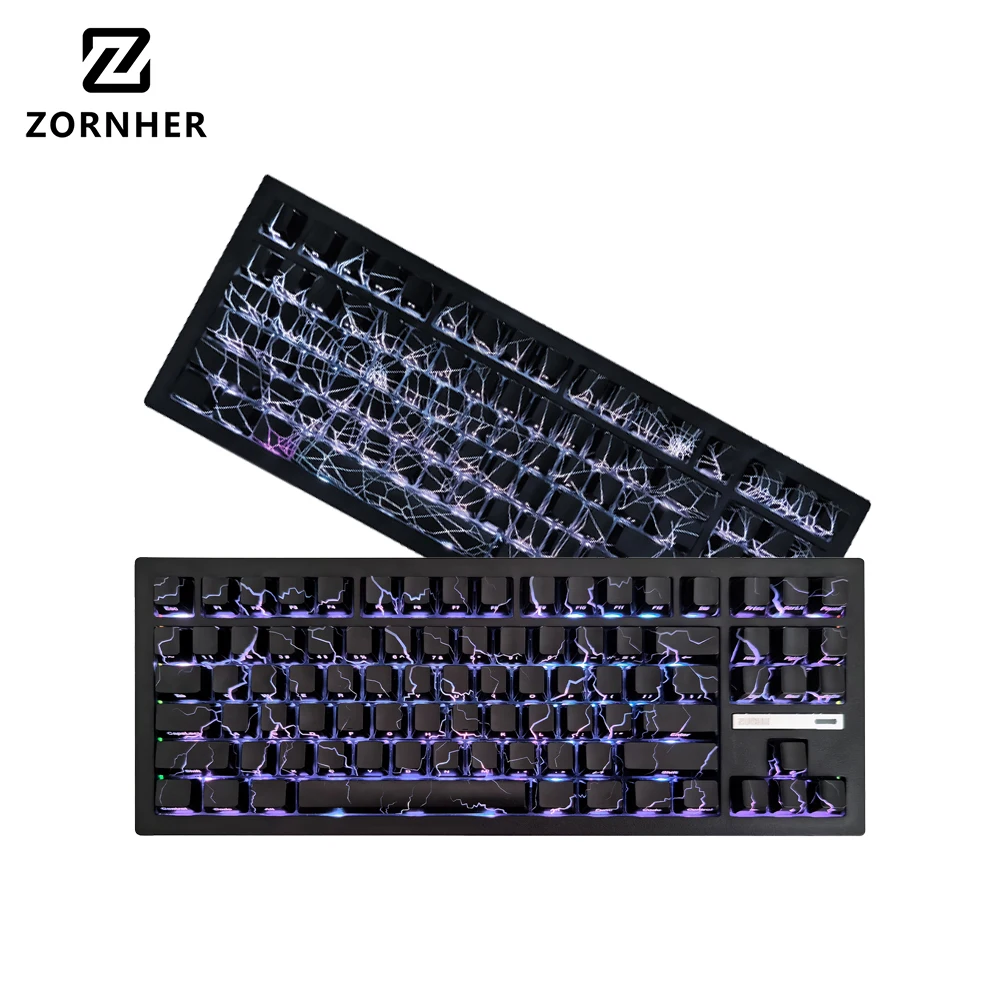 Zuohe Zh870 Mechanical Keyboard RGB Customized 70% Layout Hot Swap Tri mode bluetooth wireless keyboard gaming accessories Gifts