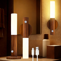 Portable Indoor LED Wall Lamp USB Rechargeable Atmosphere Night Lights with Motion Sensor for Bedside Stairs Corridors Cabinets