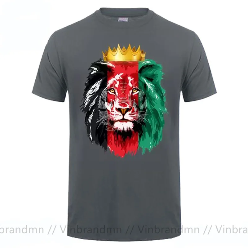 Taliban King of Lion Summer Men's T Shirt Afghanistan Flag With Lion T-Shirt Casual Short Sleeve Funny Gift Male Tops Tee Shirts