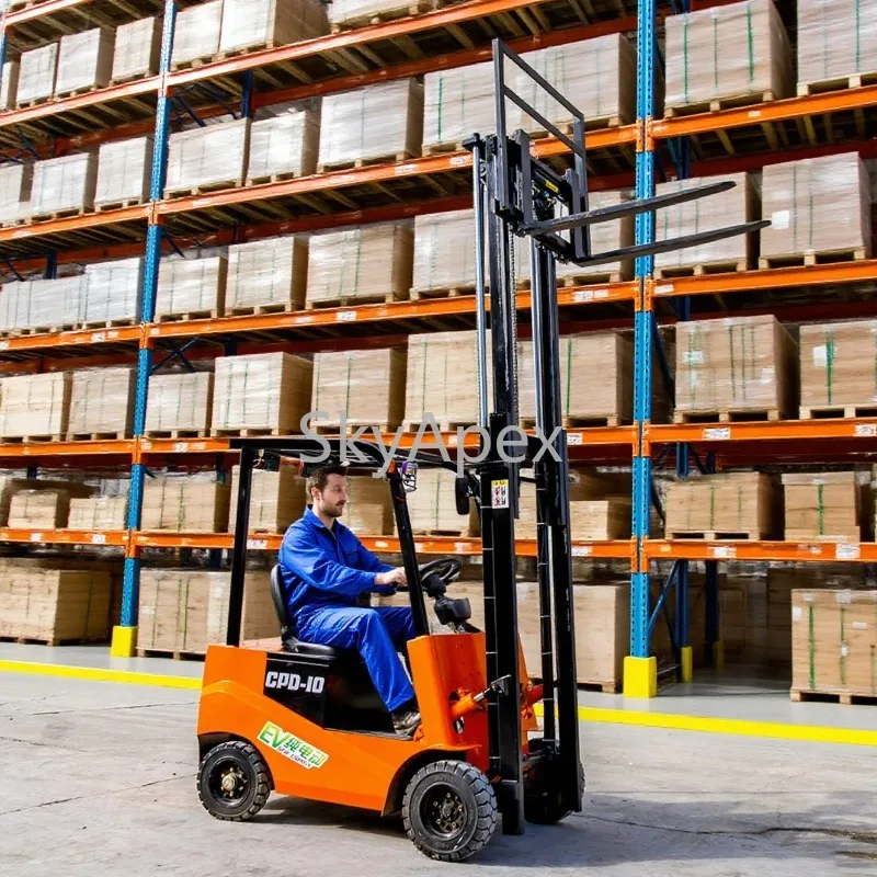 1トン電動フォークリフト、倉庫用コンパクト、3mリフト、カスタマイズリチウム電池、CE認証、工場直販、在庫あり