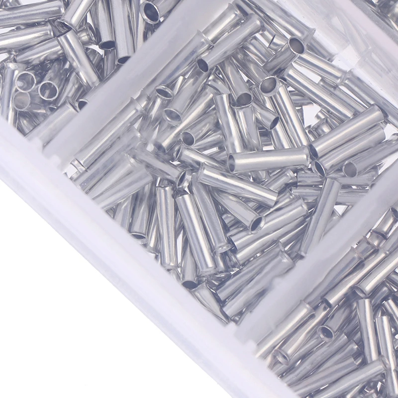 600Pcs/Boxed Sliver High Quality 0.5-6.0mm2 Bootlace Ferrules Cord End Electrical Cable Crimp Terminals