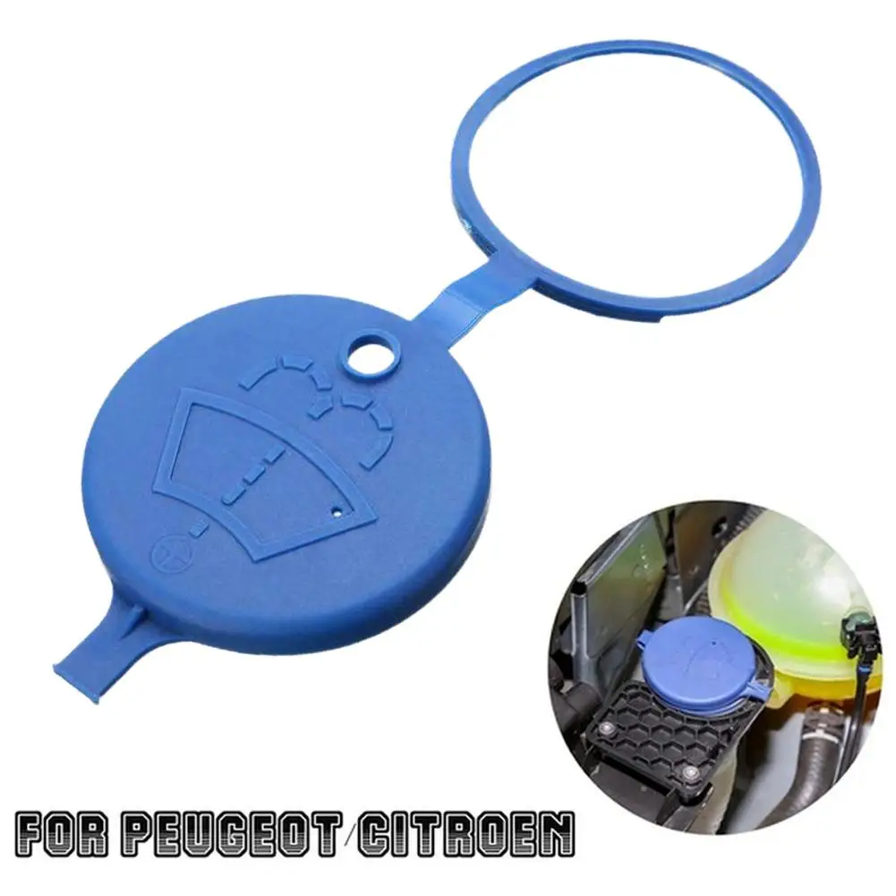 Car Windshield Wiper Washer Fluid Reservoir Lid Cover Blue Water Tank Bottle Cap for Peugeot 307 206 408 308 207 Triumphal C0N8