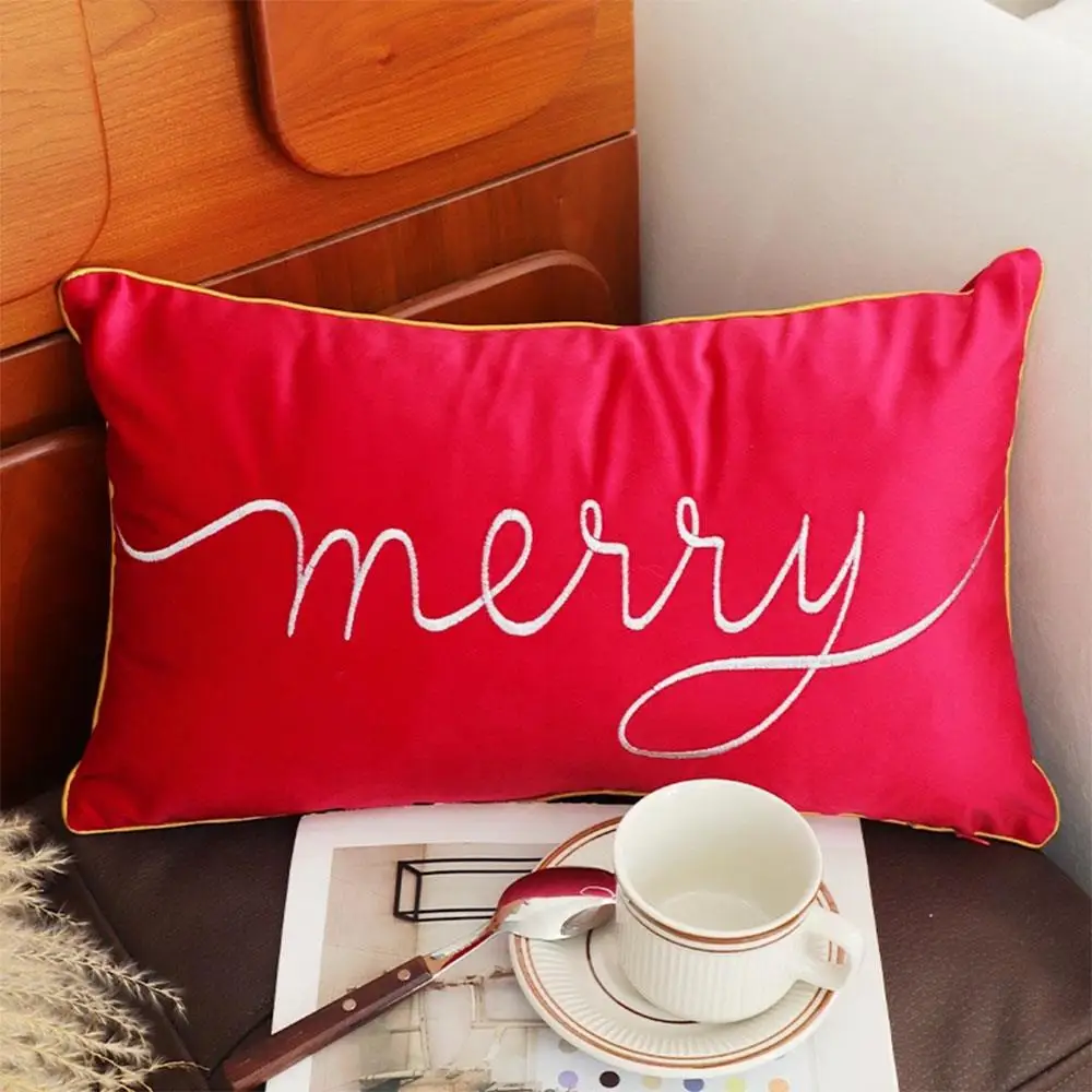 Рождественская наволочка 30x50 см, домашний текстиль, наволочка, наволочка, Рождественский домашний декор, мягкая прямоугольная наволочка