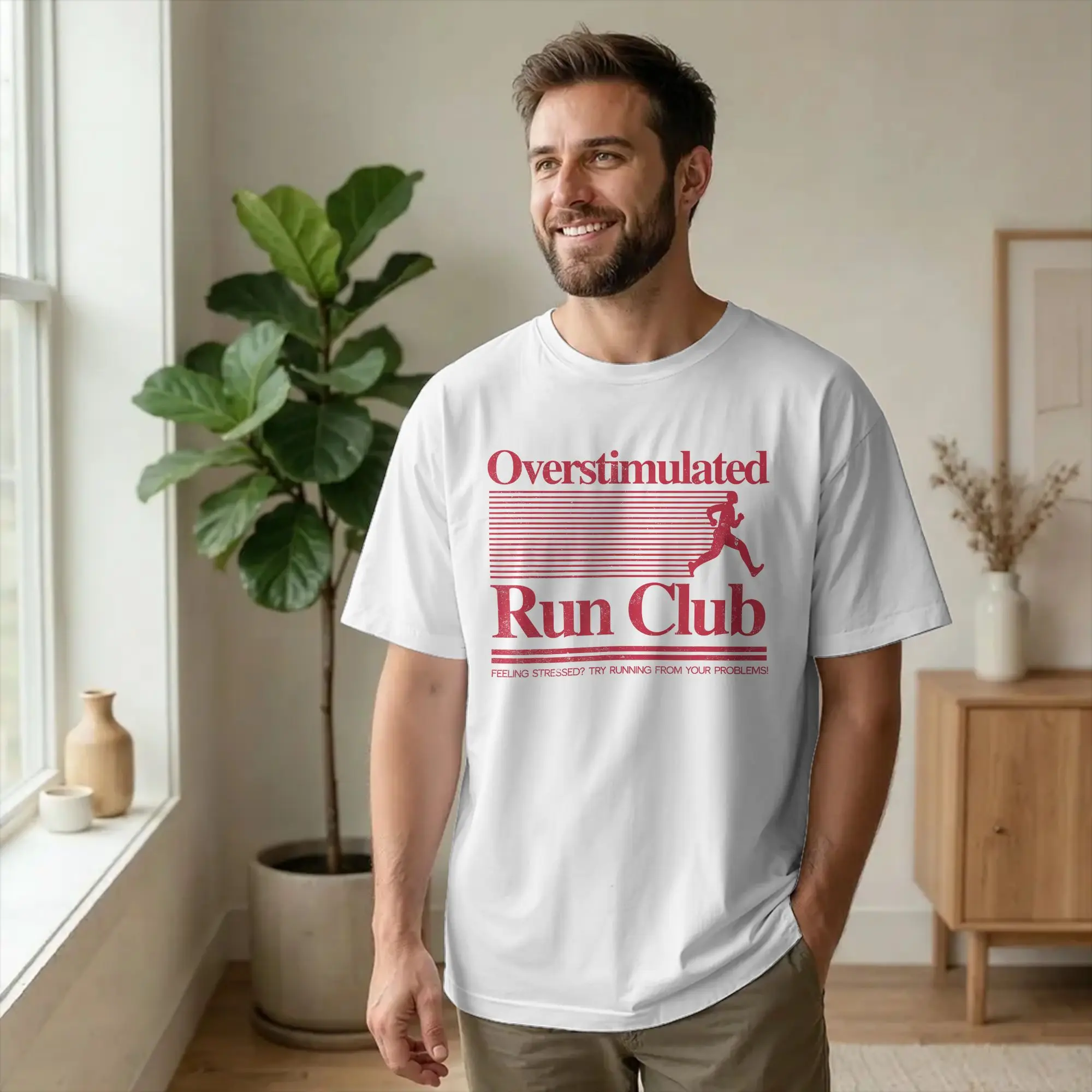Men's T-Shirts Ready Steady Go Run Club Vintage Cotton Tee Short Sleeve Athletic Marathon T Shirt Round Neck Clothing Birthday