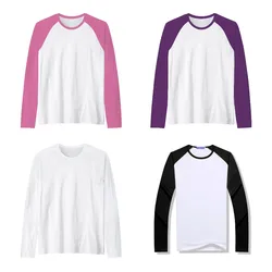 Fashion Raglan Tshirts Polyester Short Sleeved T-shirts Tee Top Sublimation BlanksFor Custom Parent-Child Clothes