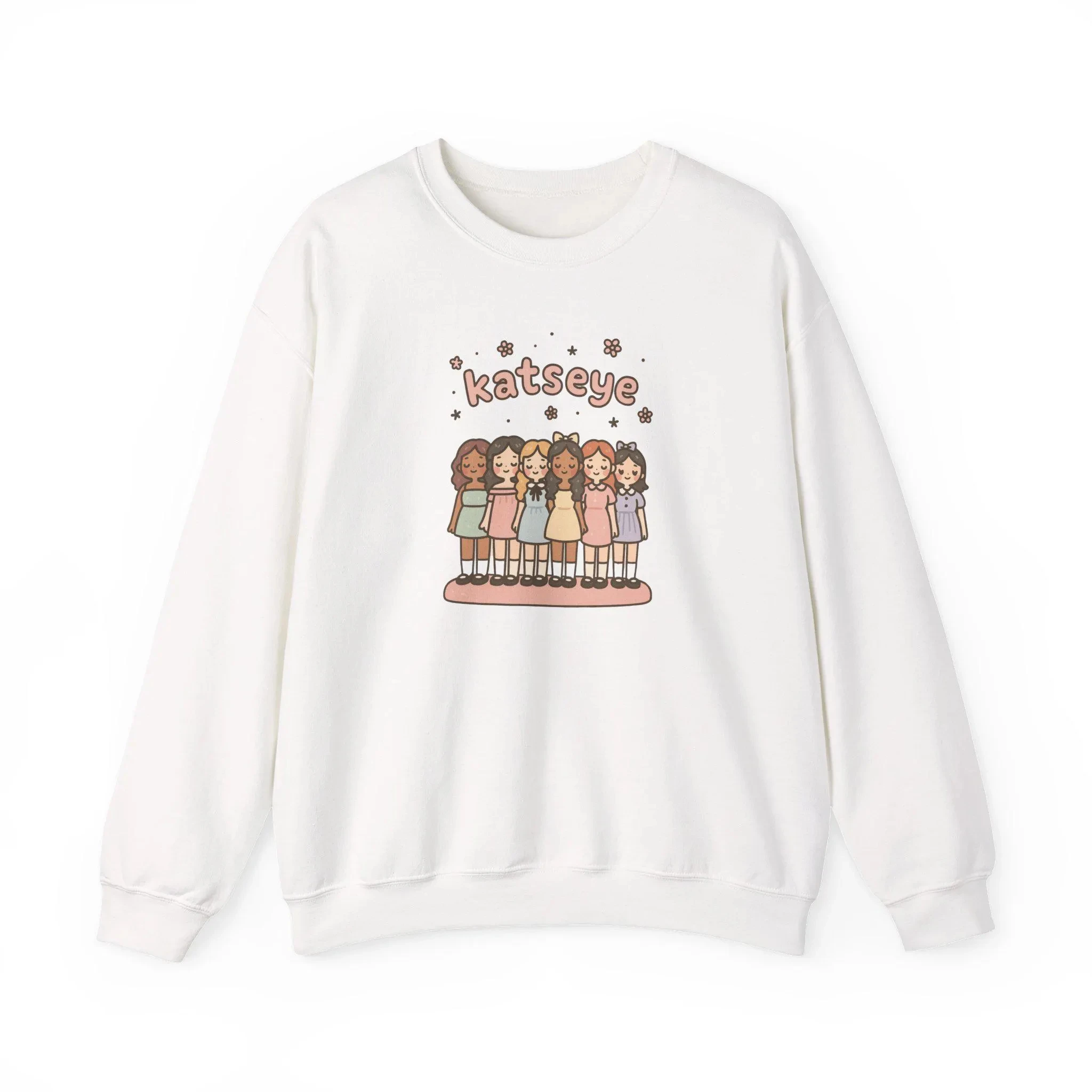 Katseye Touch K Pop Sweatshirt Beautiful Korean Streetwear Pullover Comfortable Unisex Crew NeckTrendy Oversized Hoodie Fan Gif