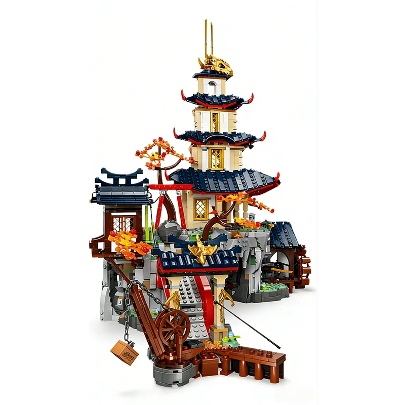3489 pièces créatif Ninja tournoi Temple ville blocs de Construction avec 13 figurines briques de Construction jouet enfants enfants cadeau