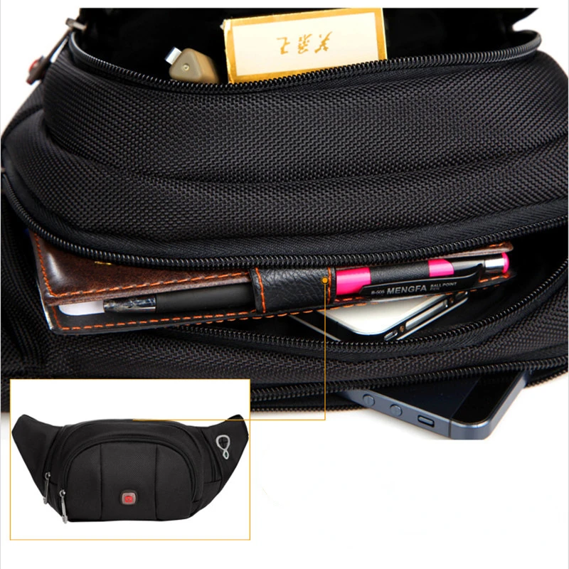 Men\'s Multifunctional Waist Bag Oxford Cloth Leisure Outdoor Sports Shoulder Bag Riding Trendy Cycling Mobile Phone Chest Bag