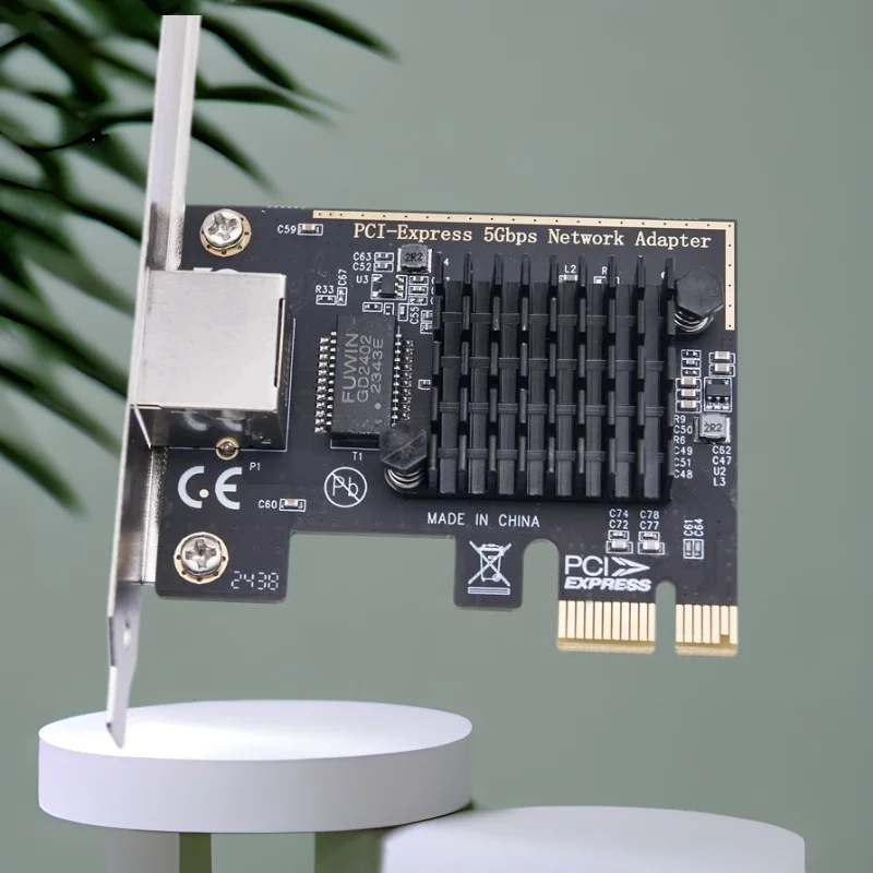

Сетевая карта 5G PCIE к RJ45, чип RTL8126, гигабитный Ethernet PCI Express, сетевая карта 10/100/2500/5000 Мбит/с, 1 Гбит/с/5 Гбит/с для настольных ПК