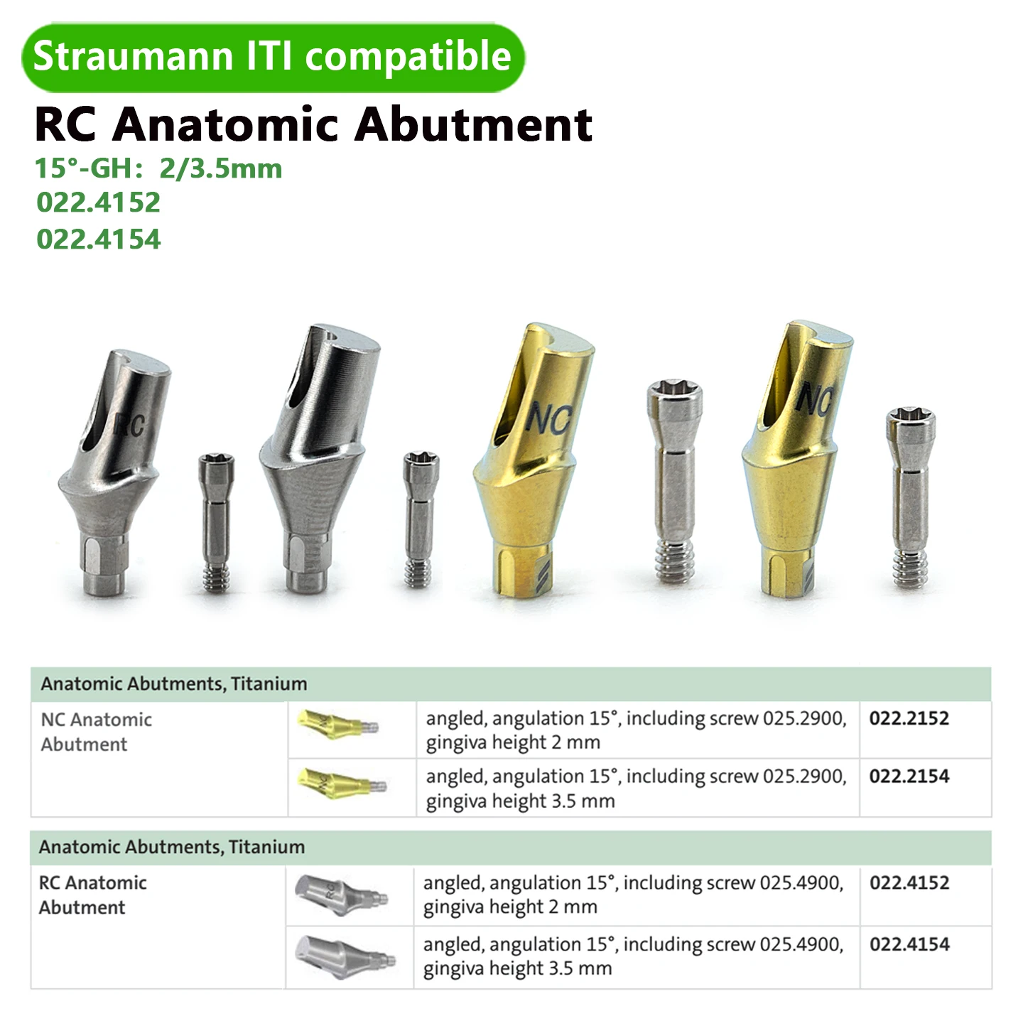 Compatible Straumann Angled Abutment With Screws OEM Custom Milling Grade 5 Titanium Prosthesis CAD/CAM Restorative Accessories