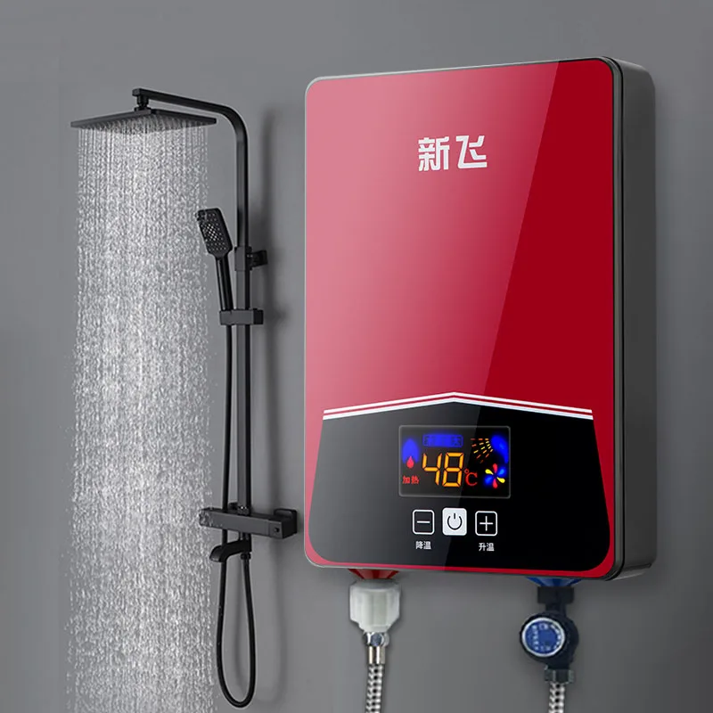 Scaldabagno elettrico istantaneo termostato doccia piccola macchina da bagno intelligente a riscaldamento rapido