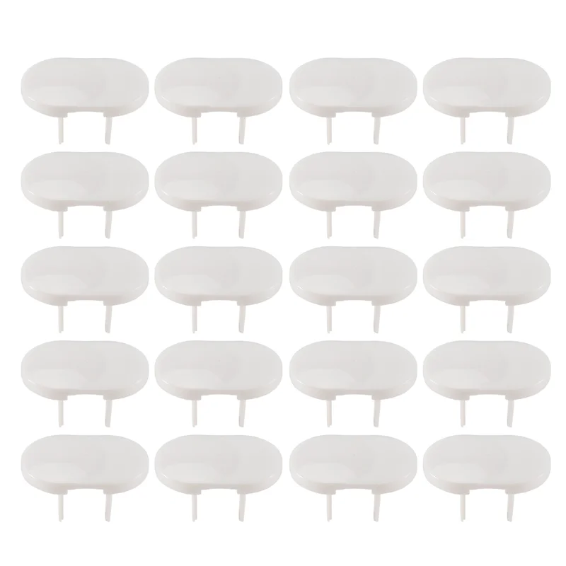 

【Flash Sale】50Pcs Anti Electric Shock Plugs Protector Cover Cap Power Socket Electrical Outlet Baby Children Safety Guard Two Ho