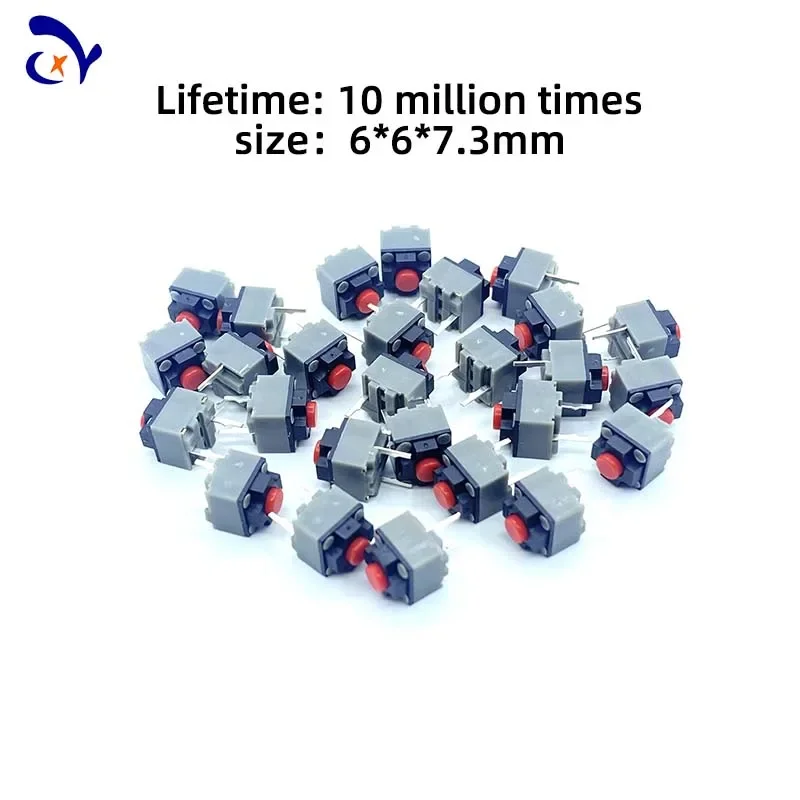 5PCS/10PCS KAILH 6 * 6 * 7.3mm square silent mouse micro switch Thundersnake Logitech M330M220M590 button accessory