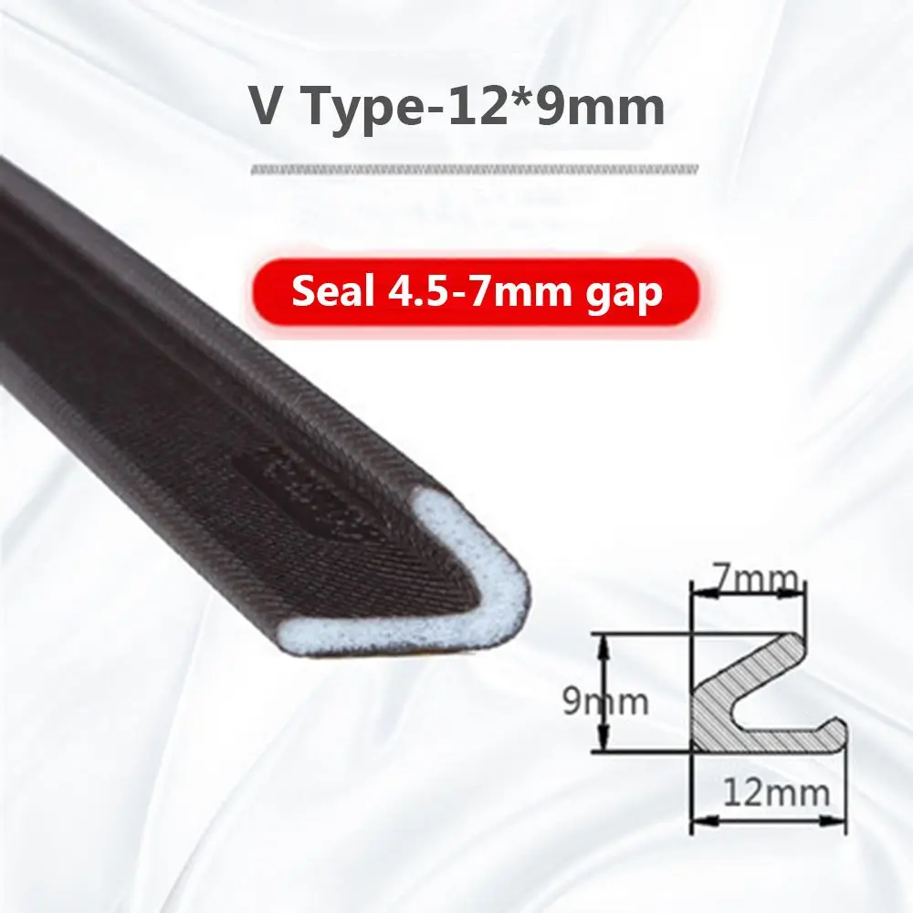 5M PU Foam Door Seal Soundproof Anti-Collision Door Window Weather Stripping Draught Excluder Sealing Strip