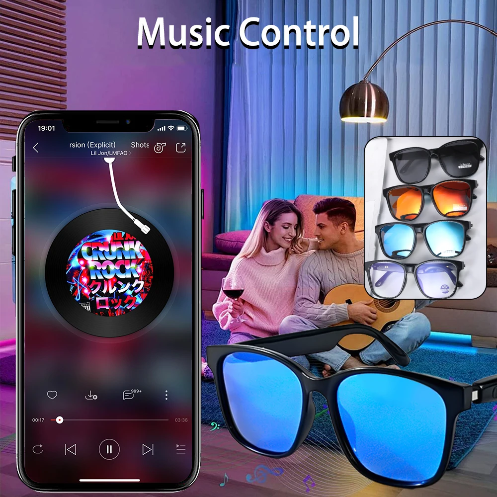 SENBONO 女性男性スマートメガネカメラコントロール Bluetooth 通話音楽コントロールボリュームコントロールサングラス屋外オフィス用