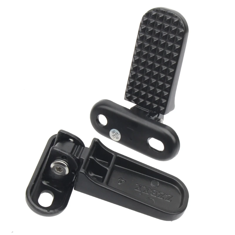 L5BC Replacement Foot Peg Pair with Jointed Structure, Textured Metal Step Pegs for Motorcycle Travel Support and Repair