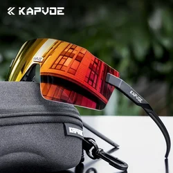 Kapvoe Rimless Glasses Sunglasses Cycling Glasses Men Bike UV400 Bicycle MTB Mountain Bicycle Outdoor Sports Hiking Women