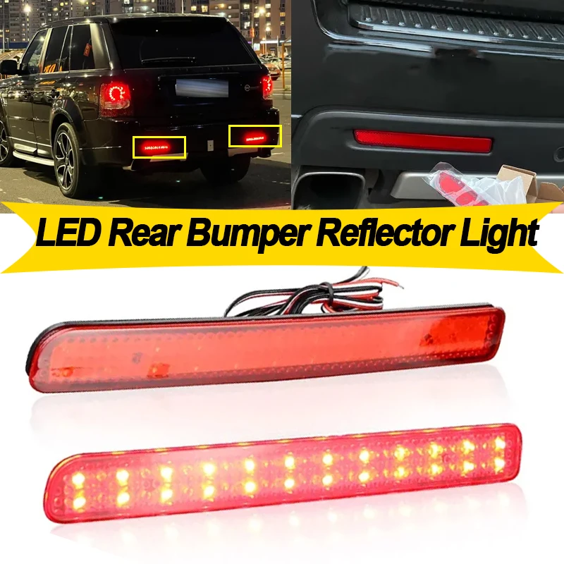 

2PCS For Land Rover Discovery 4 Discovery 3 LR3 LR4 LED Rear Bumper Reflector Light Tail Warning Stop Lamp OEM:XFF500020