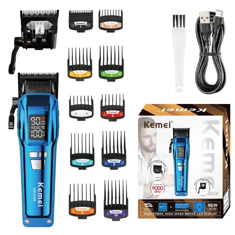 KEMEI Hair Clippers for Men,Salon grade  Professional Trimmer Adjustable  Motor Haircut Machine Electric Trimmer for Men KM-2796