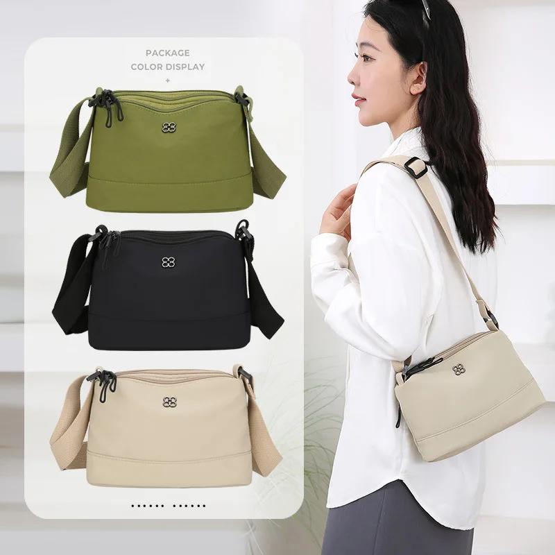 

2025 стильная повседневная женская сумка через плечо, легкая парусиновая сумка через плечо большой вместимости, универсальный текстурированный дизайн, мода