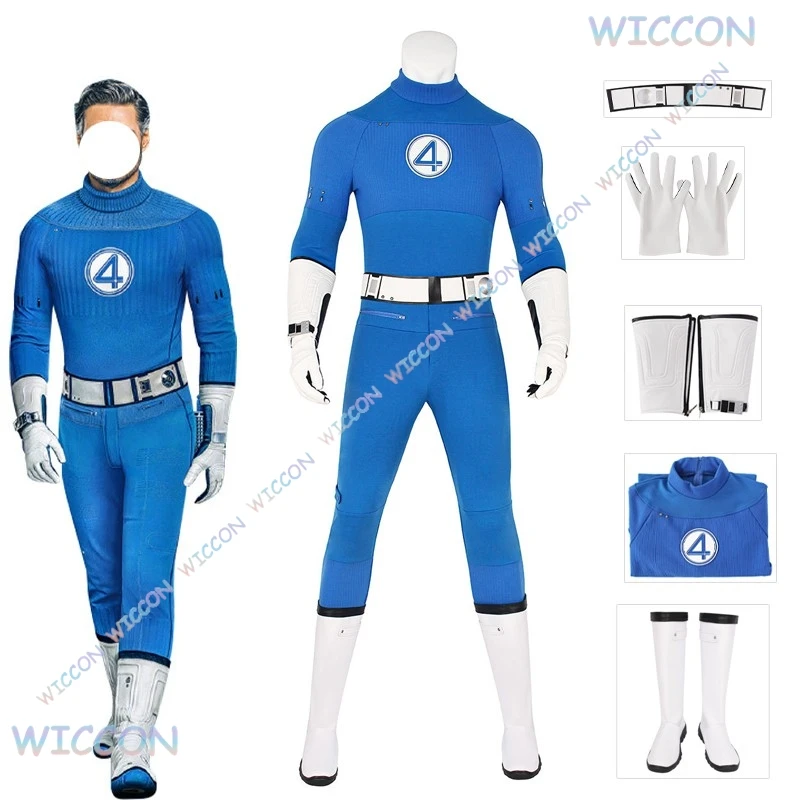 

Fantastic Human Four Reed Richards Cosplay Costume Uniform Shoes Halloween Carnival Party Christmas Play Role Clothes Clothing