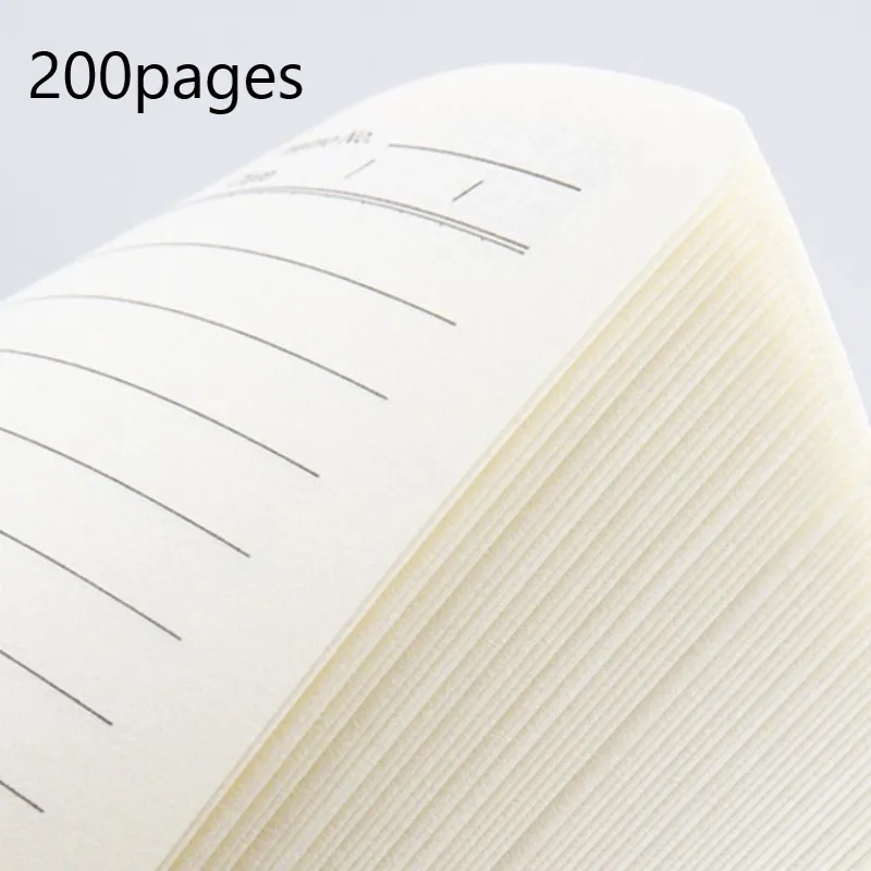 A5 Retro Soft Leather Cover Notebook 200 Pages - Business Office School Stationery Supplies Gift for Students