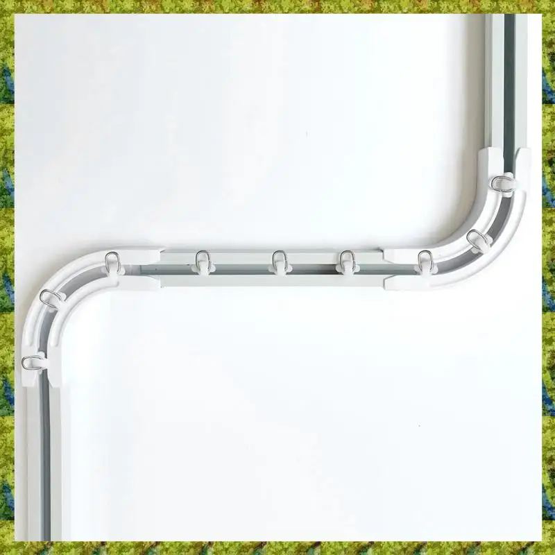 UISN 90 °   Connecteur incurvé, peut être flexible et courbé sur rail de rideau monté au plafond, adapté aux rails de rideaux de plafond