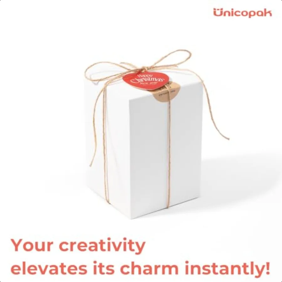 10er-Pack 4x4x6 weiße Geschenkboxen, ideal für Kerzen, Ornament, Becher, Glas, ideal zum Verschenken, Verschenken und Aufbewahren oder Organisieren von kleinen Ite