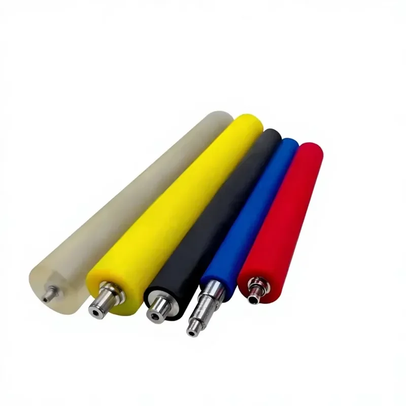 Heavy Duty Custom Silicone Coated Rubber Press Rollers for Textile Film Lamination Heat Transfer Machines Durable