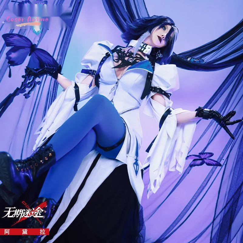 أزياء Coser Adela التأثيرية مسار اللعبة إلى أي مكان زي الهالوين كرنفال حفلة عيد الميلاد لعب الأدوار الملابس الملابس