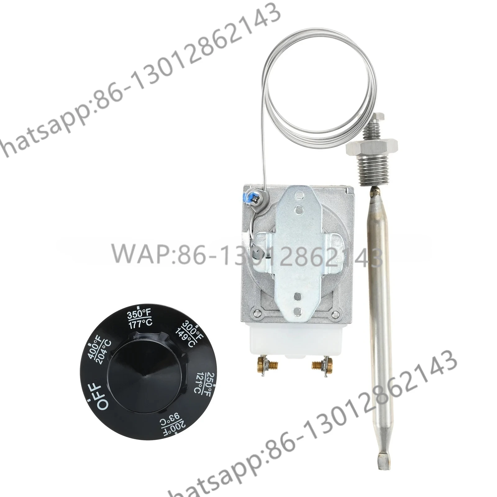 Thermostat Valve 200-400F Control Knob Switch RX-1-36 60125401 for Deep Fryer Pitco 60124501 Imperial 1175 Robertshaw 1/4