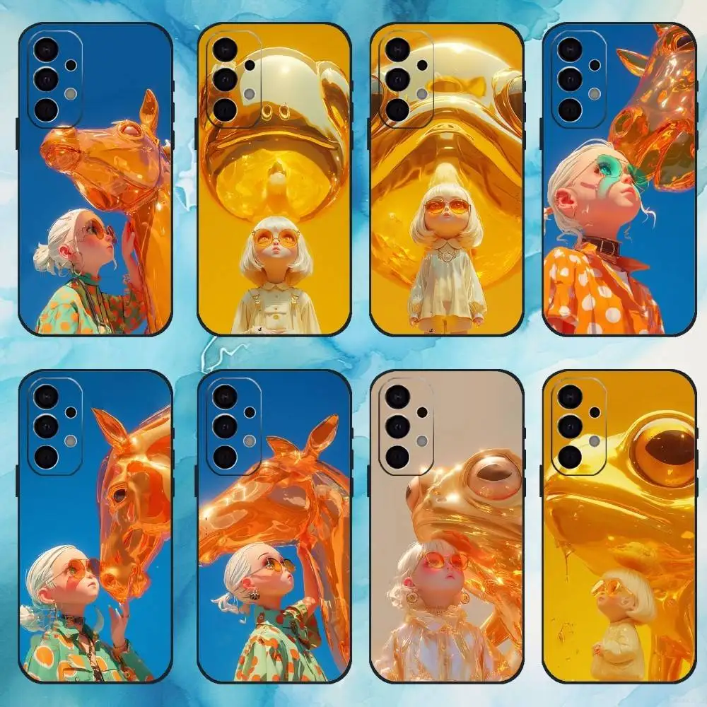 

Cyber Metallic Dreams Phone Case For Samsung S25,24,23,22,30,21,10,9,Ultra,Plus,Lite,FE,4,5 G Soft Black Case