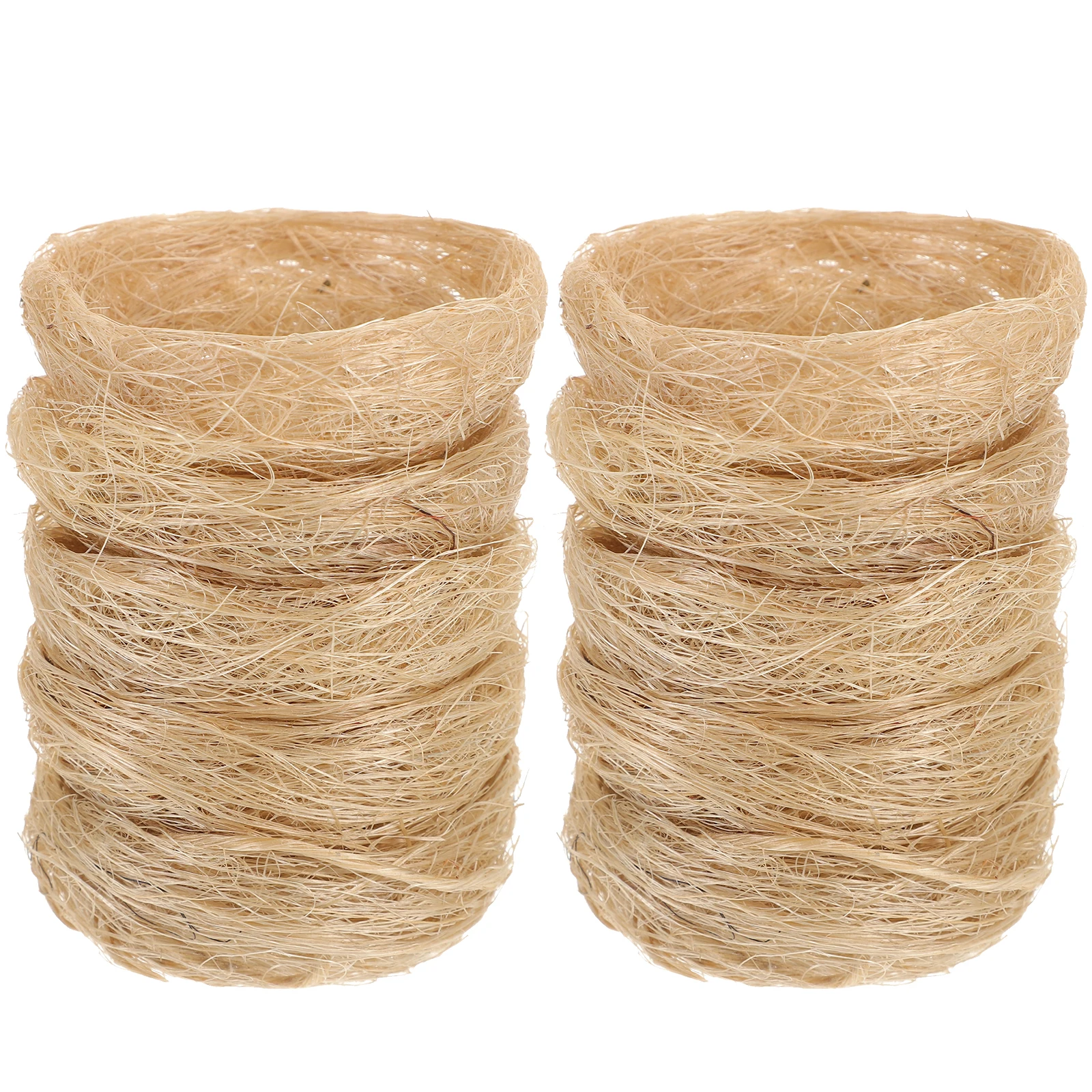 

10 Pcs ange 7CM Simulated Bird Nest Handmade Jute Artificial Decorative Nests for Crafts Party naments Christmas Decor Gardening