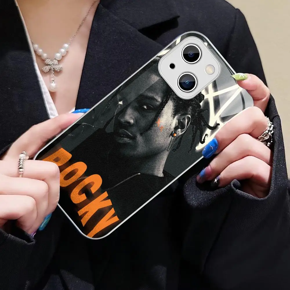 A-Asap Rapper R-Rocky Phone Case Tempered Glass For iphone 14 13 12 11 Pro Mini XS MAX 14Plus X XS XR Cover