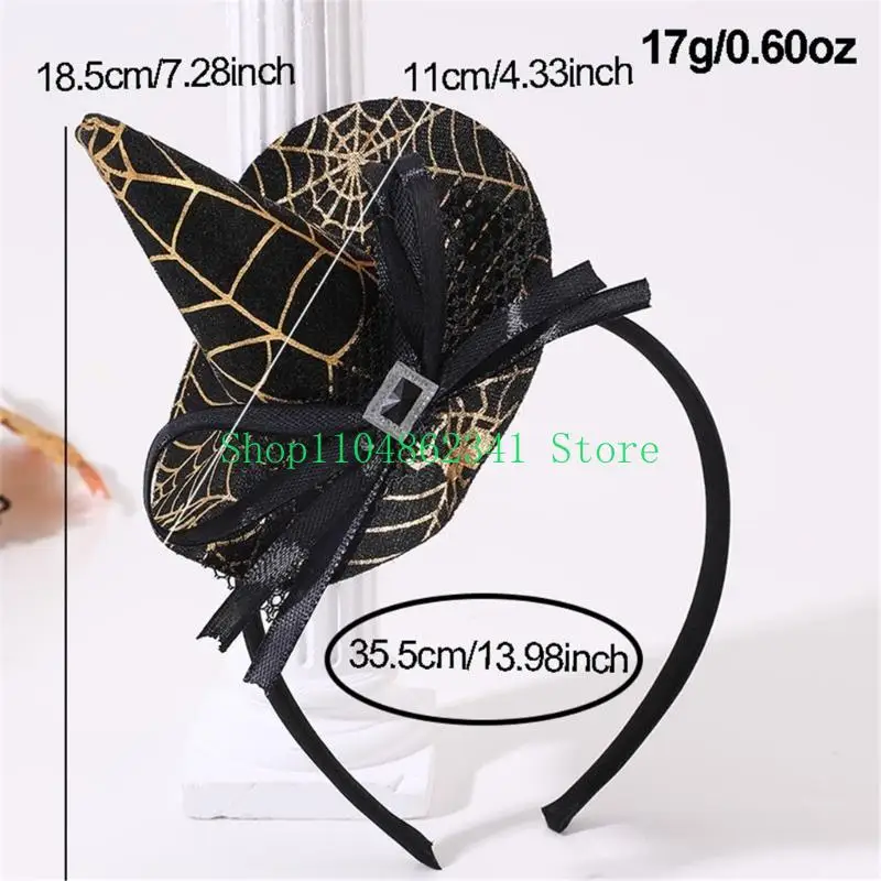 5ASD PACE Witch Cappello per capelli Accessorio per acconciatura per capelli per outfit da festa Halloween