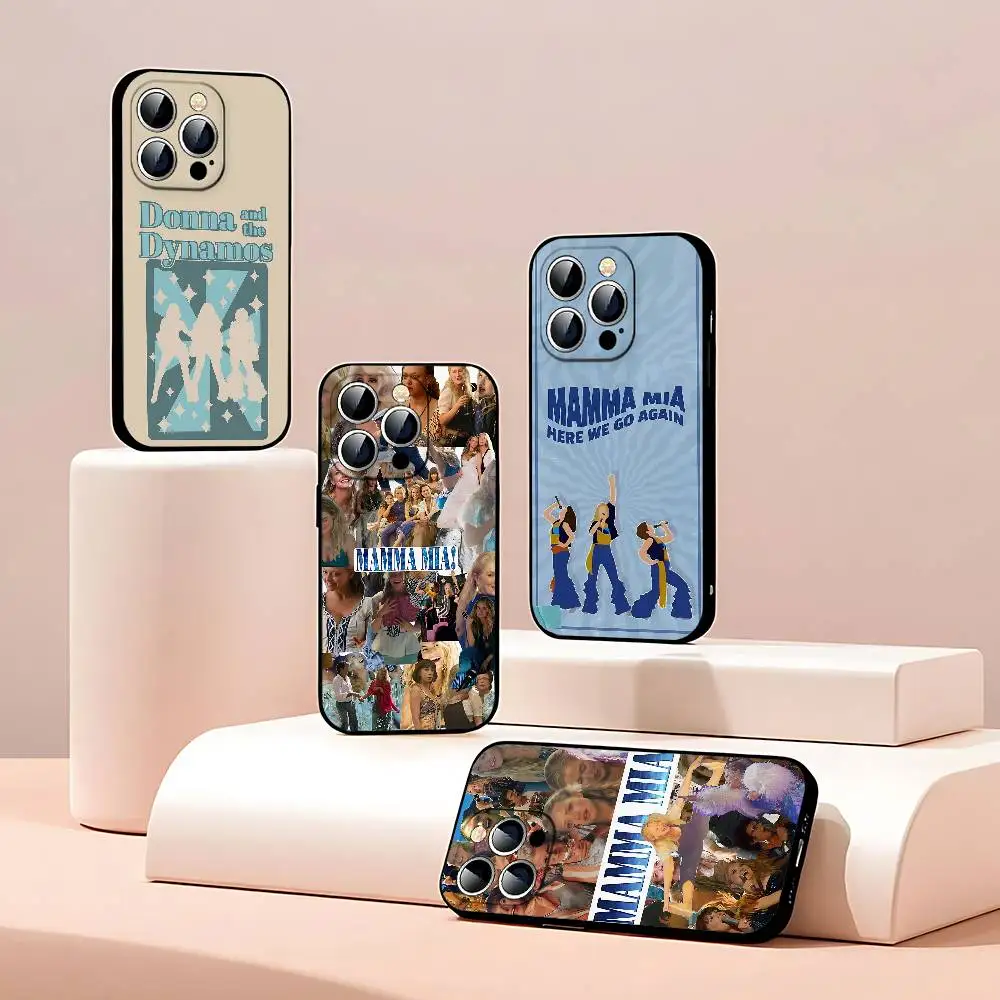 حافظة هاتف ماما ميا من فيلم موسيقي ناعمة من مادة البولي يوريثان الحراري صديقة للبشرة لهاتف آيفون 17/16/15/14/13/12/11 سلسلة: PRO، MAX، PLUS، Mini