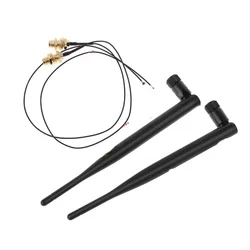 2.4GHz 5GHz Dual Band M.2 IPEX MHF4 U.fl Extension Cable To WiFi RP-SMA Pigtail Antenna Set for Wireless Router Aerial