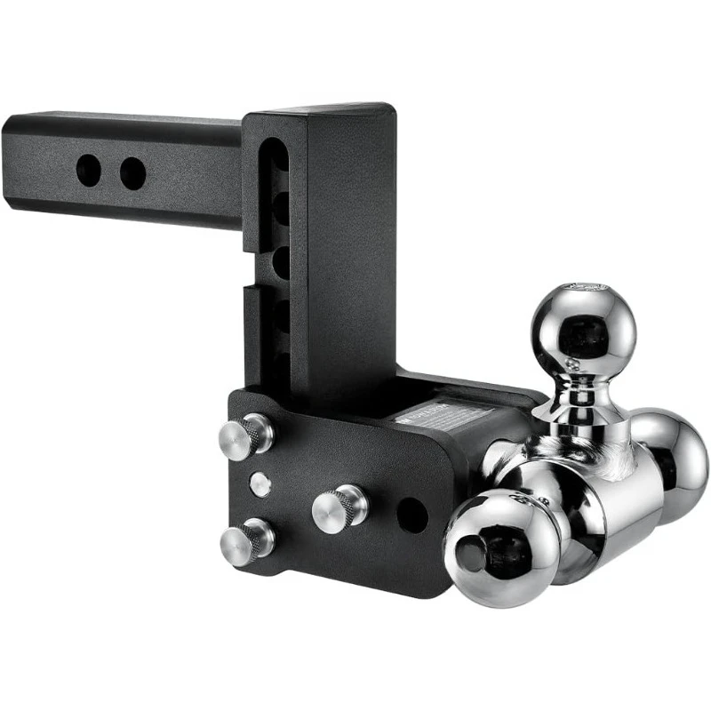 Tow & Stow Adjustable Trailer Hitch Ball Mount - Fits 2