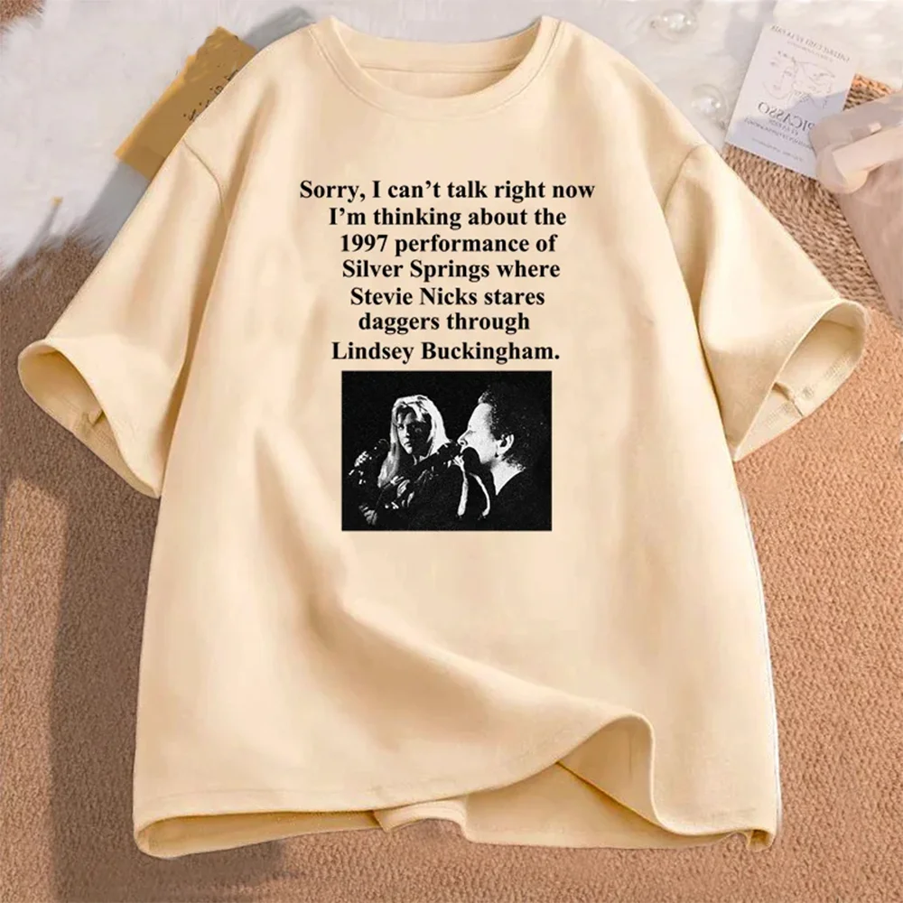 ASbout 실버 스프링 1997 퍼포먼스 티셔츠, 스티비 닉스 티셔츠, 플리트우드 맥 티, 캐주얼 셔츠, 남녀공용