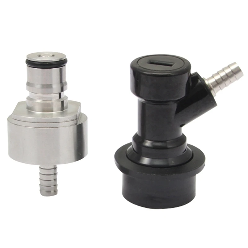 Ball Lock Disconnect Carbonation Cap - Stainless Steel Carbonation Cap with 5/16inch Barb Ball Lock Type