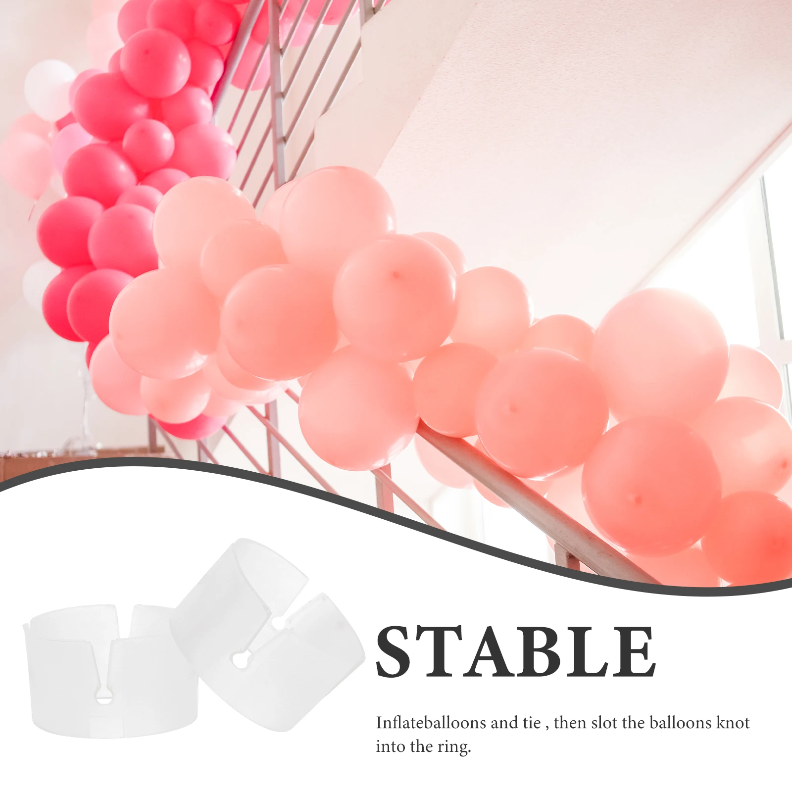 

100Pcs Balloon Arch Connectors Plastic Buckle Easy Inflate Tie Slide Party Wedding Decor Balloon Buckle