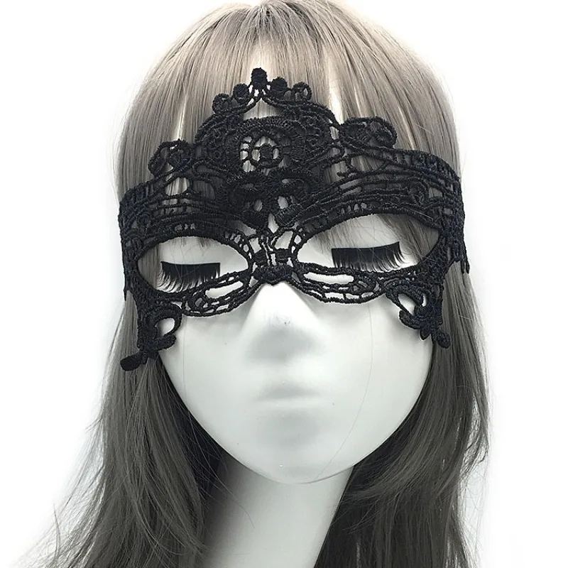 2023 vendite calde donne Hollow Mask Sexy Cosplay Lace Masquerade Eye Mask Lingerie accessori di Halloween Gothic Fetish