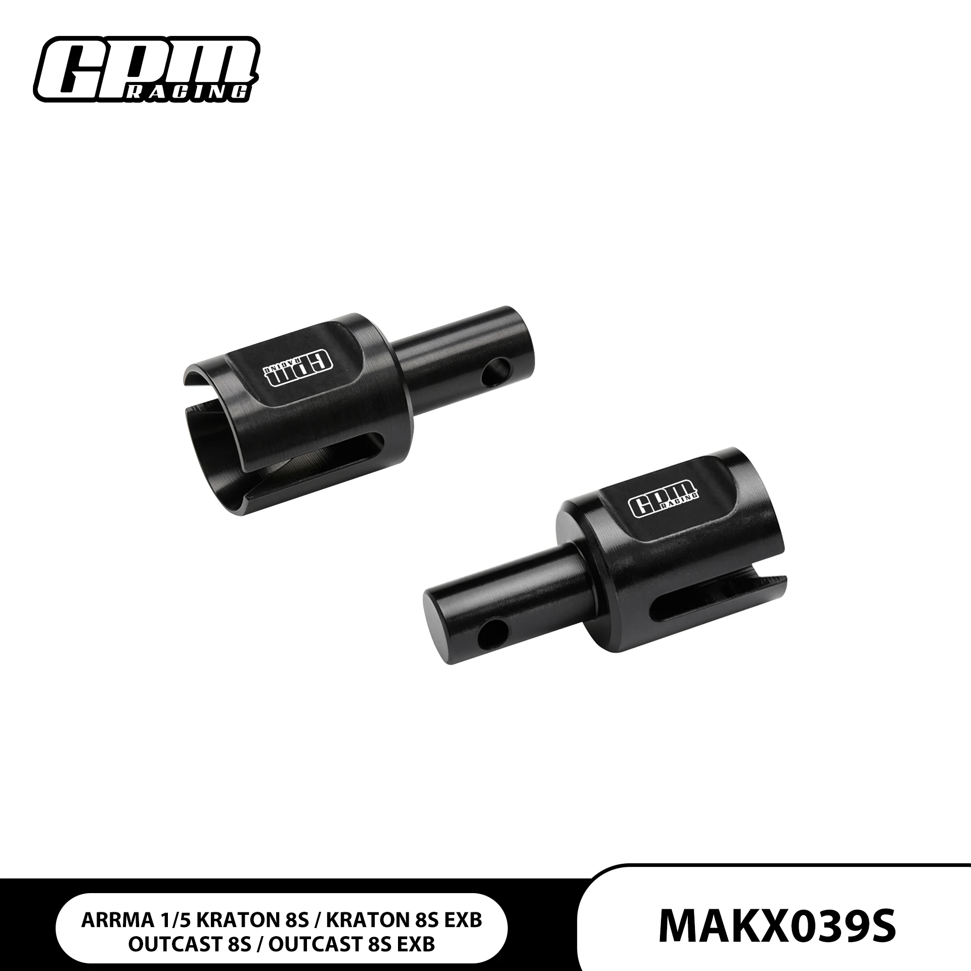 GPM 4140 Carbon Steel Front / Center / Rear Diff Outdrive For ARRMA 1/5 Kraton Outcast 8S EXB