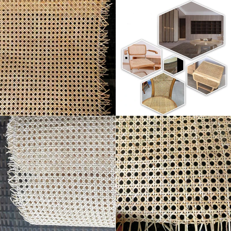 0.5-5 Meters Long 35-55cm Wide Natural Real Indonesia Rattan Sheet Cane Webbing Roll Chair Table Furniture Repair Materials Deco