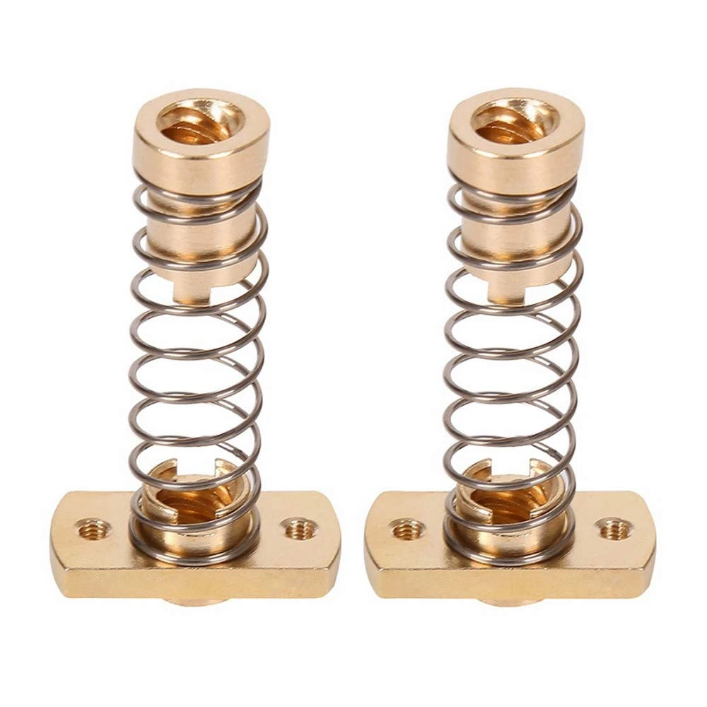 2 Sets CR10 Z Axis T8 Anti Backlash Spring Loaded Nut Elimination Space Brass Nuts for Upgrade Ender 3S Ender 3 Pro