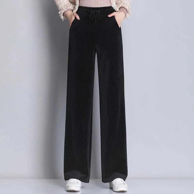 Women Autumn Winter Cute Cartoon Knit Tops Black Pants 1 or Two Piece Set Korean New Student Casual Loose Sweater Trousers Suits