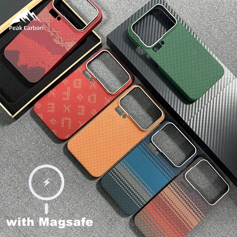 

Для Xiaomi 17 Pro Max / 17 Pro: Ультратонкий легкий защитный чехол из арамидного волокна с магнитной фиксацией Magsafe и металлической защитой объектива